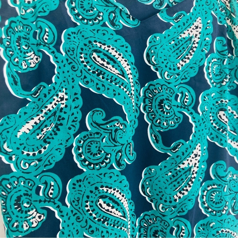 Stella McCartney poppy snoozing stretch silk green & blue paisley print camisole - Picture 4 of 8